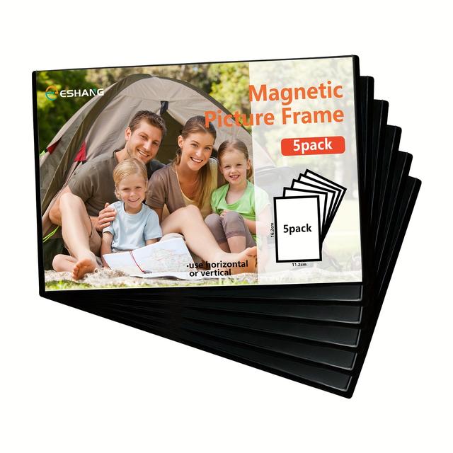 TEMU ESHANG Molduras Magnéticas para Frigorífico 4X6 Polegadas, Ímanes de Frigorífico Sem , Moldura para Fotos, Pack de 5