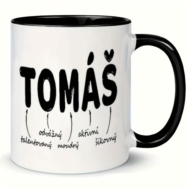 TEMU Single Piece, Labeled, Humorous Ceramic Mug With A Capacity Of 11oz (360ml), Cartoon-style Coffee Cup Suitable For Drinks, Perfect As A Gift For Birthdays And Holidays, Drinkware