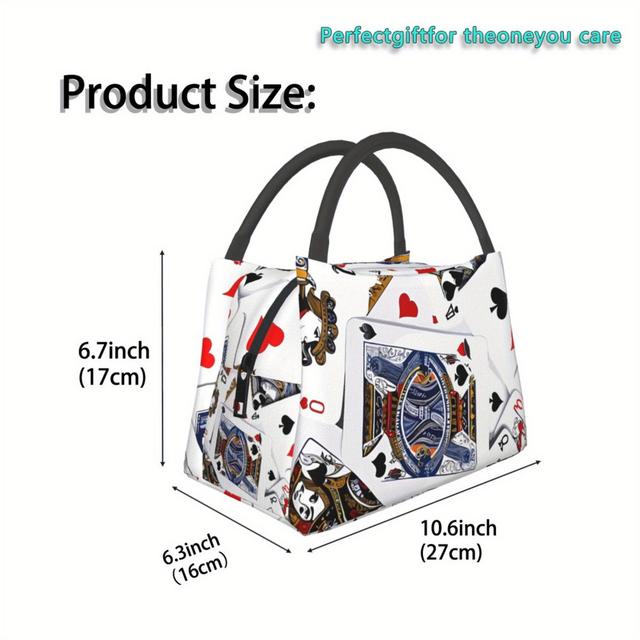 TEMU Versatile -themed Insulated Lunch Bag - Reusable, Porta, Non-food Contact