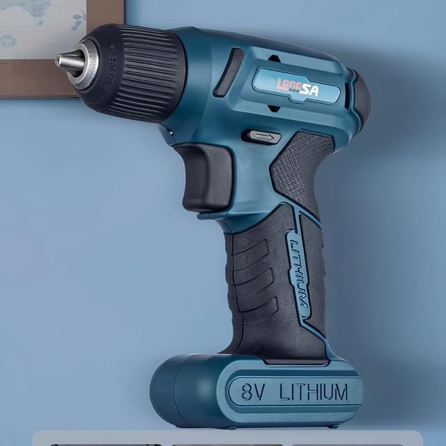 TEMU Hotu Cordless Electric Drill Set, Usb Lithium Battery, Screwdriver Bits, Attachments, ≤36v Operating Voltage, With Lithium Battery Detailing Tools For