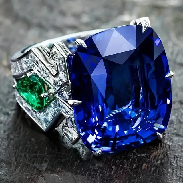TEMU Anillo de Boda y Elegante - de Estrás, para Bodas, Aniversarios, , Regalo de San Valentín, Anillo de Lujo para Fiestas y Atuendos Casuales