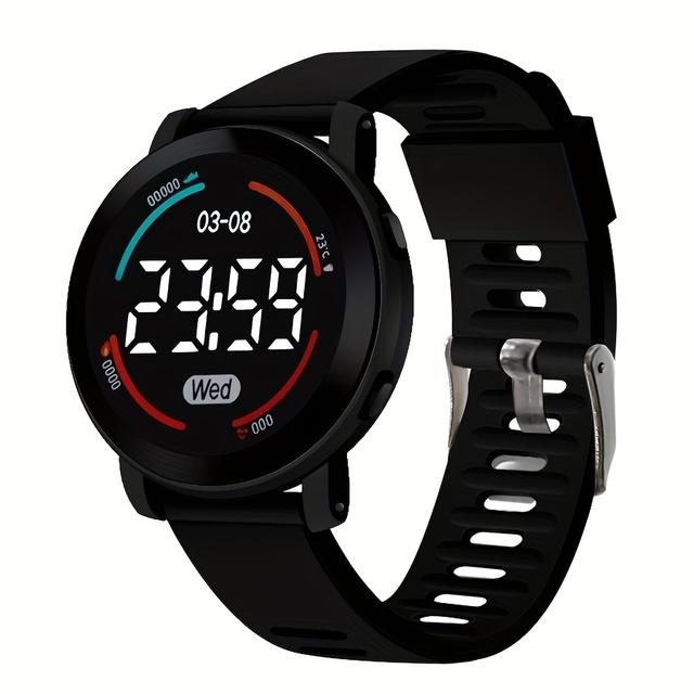 TEMU New Fashionable Electronic Watch, Simple Casual Sports Led Digital Watch For Exams