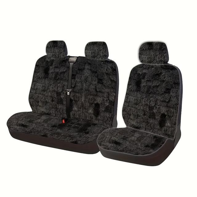 TEMU Plush Material 2+1 Seat Cover - Make Your Seat And Warmer, For Your