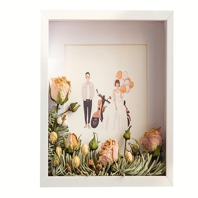TEMU 1pc Shadow Box Frame, 5x7", 8x10" Display Cases 3d Picture Frame Wood Photo Frame 3cm Deep Tabletop Wall Frame For Memorabilia, Wedding Memories, Crafts, Tickets And Photos