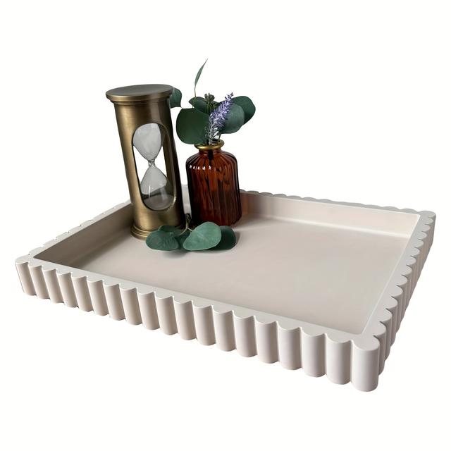 TEMU Dekorativ träbricka för soffbord, för futonmattor och vardagsrumsinredning, tillverkad av furu och fungerar som en dekoration. (Ej livsmedelskontakt)