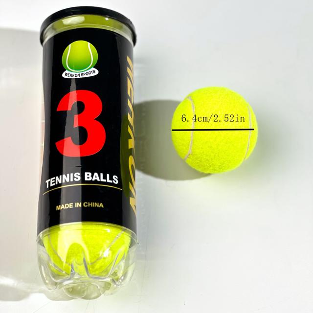 TEMU 3pcs Competition Tennis Ball High Elasticity High Quality Suitable For Newbie Competition Players