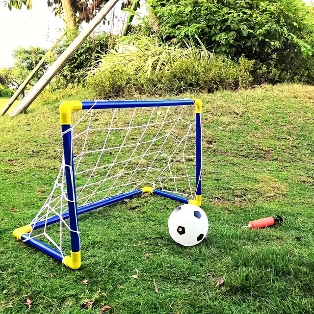 TEMU Outdoor And Indoor Plastic Football Goal Set Toy Portable Disassembly Diy Sports Football Frame Toy Halloween Christmas Thanksgiving Holiday Gift
