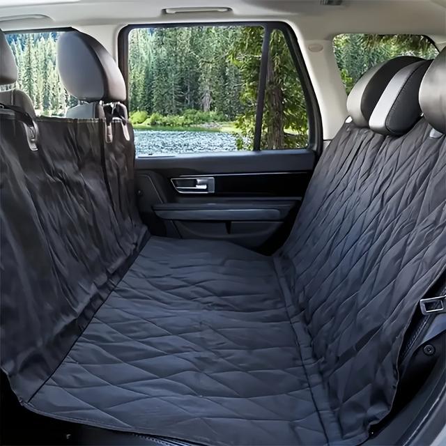 TEMU 1pc Dog Car Seat Cover, Dog Seat Cover With Side Flap For Cars, Trucks, And Suv's - Pet Seat Cover For Backseat