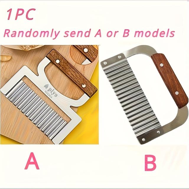 TEMU Kitchen Gadget, 304 Stainless Steel Potato Slicer, Multi-functional Wavy Cutter, Flower Cutter, Wavy Slicer Ln9195, Kitchen Tool