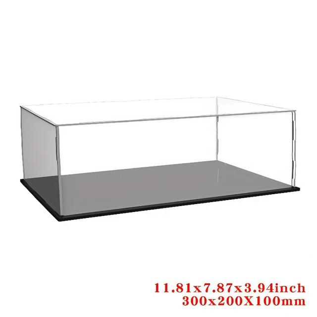 TEMU Clear Acrylic Display Case Box Assemble Alternative Glass Case Plastic Dustproof Protection With Matte For Home Storage Organizing Toys Collectibles Memorabilia(12x8x4inch; 30x20x10cm)