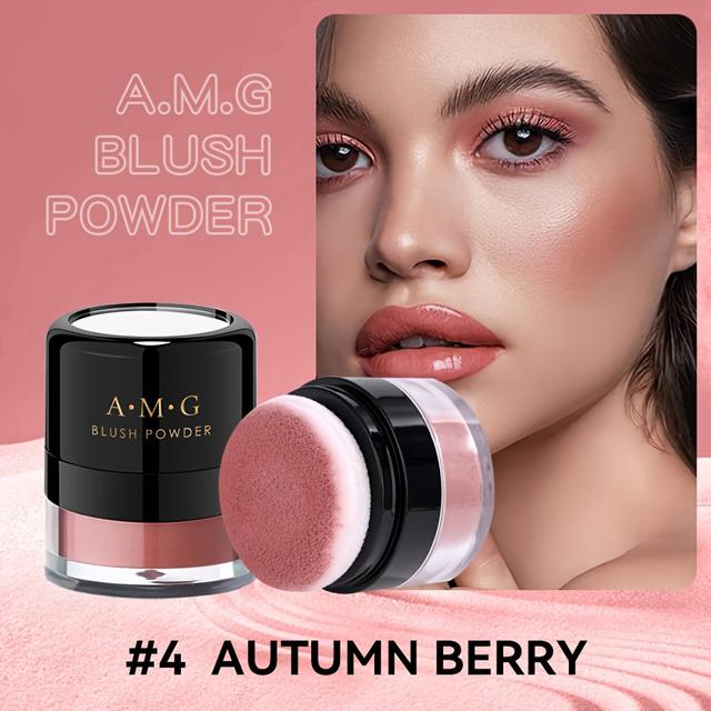 TEMU Mushroom Head Blush Powder - With A Built-in Mushroom Head Powder Puff And A Makeup Mirror, Right The Box. Refresh Your Charm . Applies Without Clumping Or Streaking. In 4 Shades