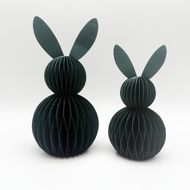 TEMU 3D Papier Hase Wabenmuster Tischdeko für Ostern, handgefertigte skandinavische Deko, für Innenräume und Dekoration, für Gartenpartys und Osterhasenjagd