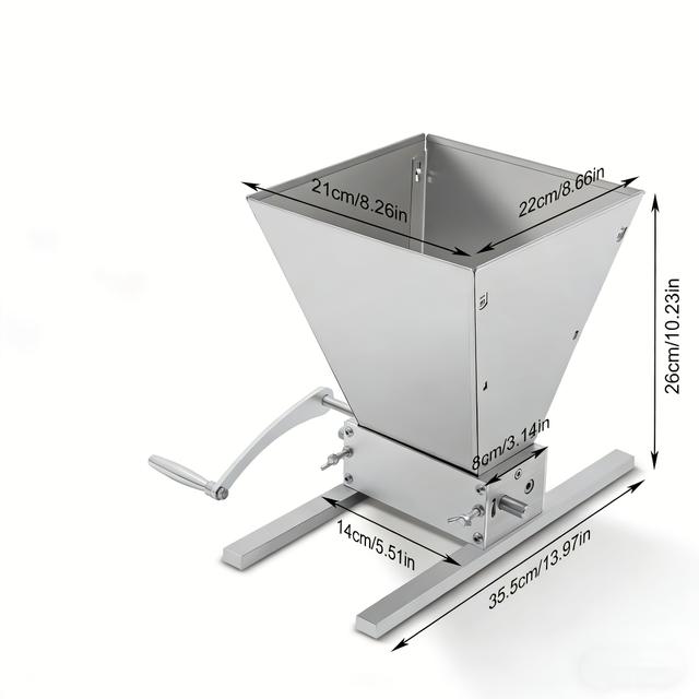 TEMU à Manuel de 1,06 Gal, Broyeur à en Acier Inoxydable, à Adapté pour Moudre l'Orge, et Autres