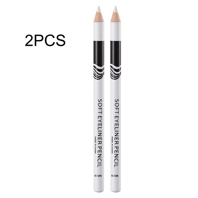 TEMU 2pcs White Eyeliner Pen - Smooth , Long Lasting Waterproof Brightening Eye Makeup Tool- Ideal For Stunning