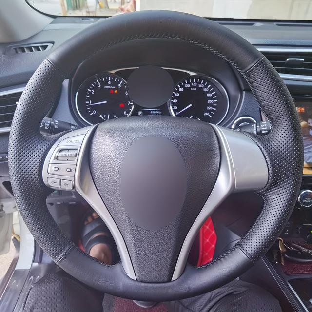 TEMU For Steering Wheel For 2013-2018 Leaf & 2014-2017 - Car Steering Wheel Cover, Hand-stitched Durable Non-slip Grip, Use (no )