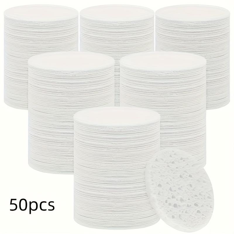 TEMU Compressed Facial Sponges 20/50pcs Compressed Facial Sponges Fragrance-free, Ideal For Types, Deep Cleansing, Massage & Exfoliation For Home And Travel.