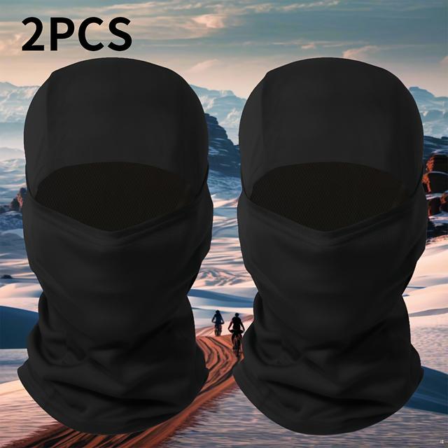 TEMU Balaclava Caps Breathable, Quick-dry Full Face Mask, Lightweight Polyester Fabric, Camo Pattern, Multi-use Headwear For Outdoor Activities