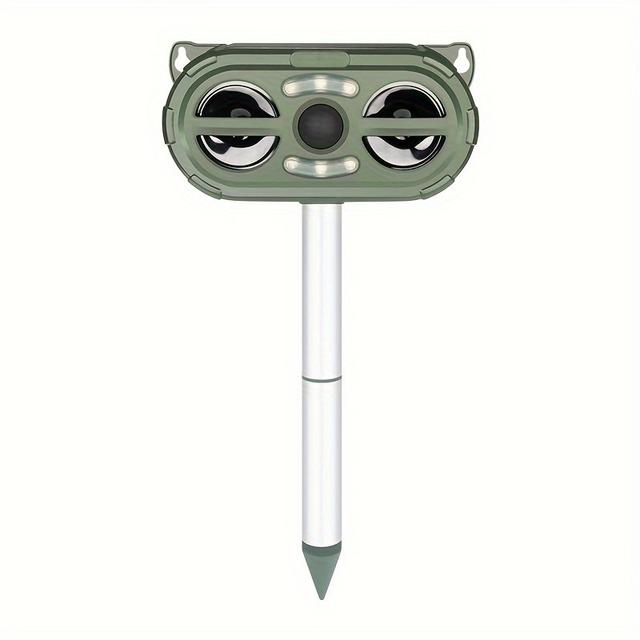 TEMU Solar Powered Ultrasonic Animal Repellent Led Flashing Mouse Repellent To Drive Away Bats, Squirrels, Foxes