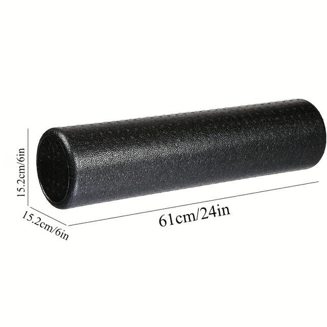 TEMU 12/18/24/36 tum Professionell Högdensitets Foam Roller: Muskelåterhämtning & Yogaverktyg - Tung Design för Sportmassage & Avslappning efter Träning