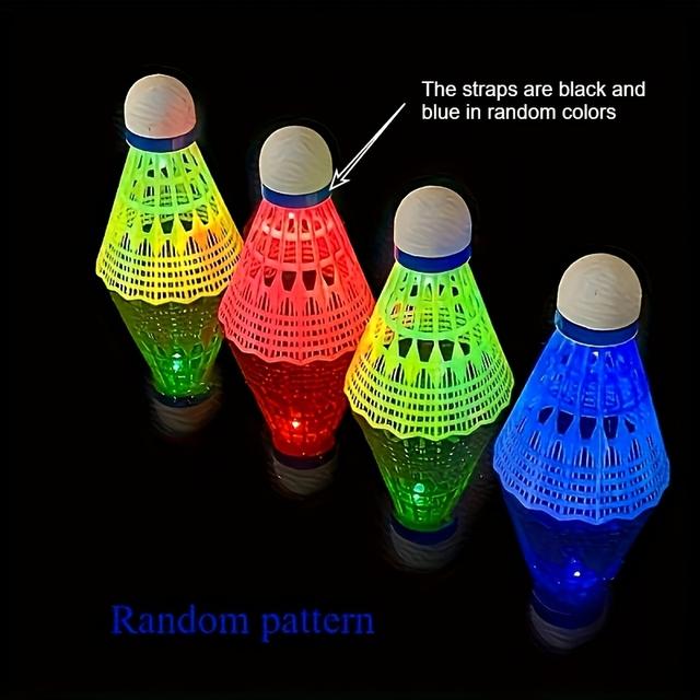 TEMU 4pcs -the-dark Badminton, Badminton Trainer For Indoor And Outdoor Practice, Auxiliary Training Equipment