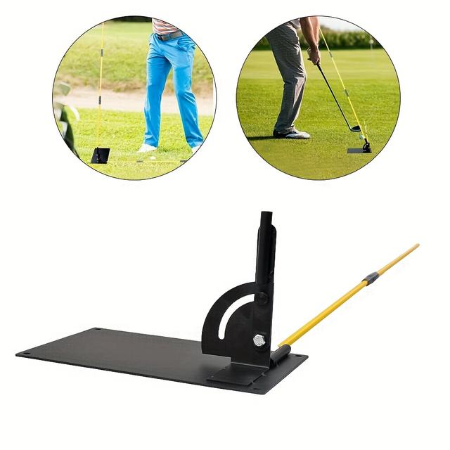 TEMU Golf Alignment Stick‘s Plate Training Swing Practice Aid Stick Holder Practice