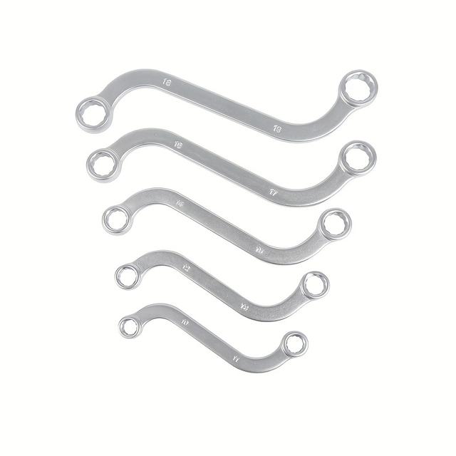 TEMU 5 Double-ended Box Wrench U-shaped Wrench Curved Handle Reversible Wrench Allen Wrench