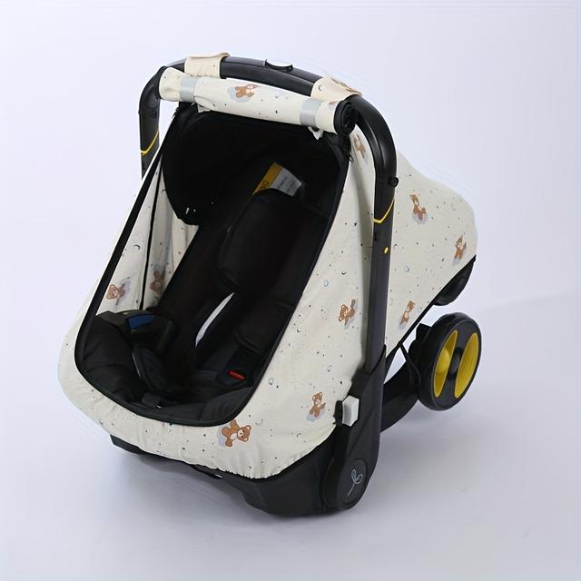 TEMU Funda para Asiento de Coche de Bebé, Ventana de Malla Extra Grande, Transpirable, Toldo Cortavientos para Bebé