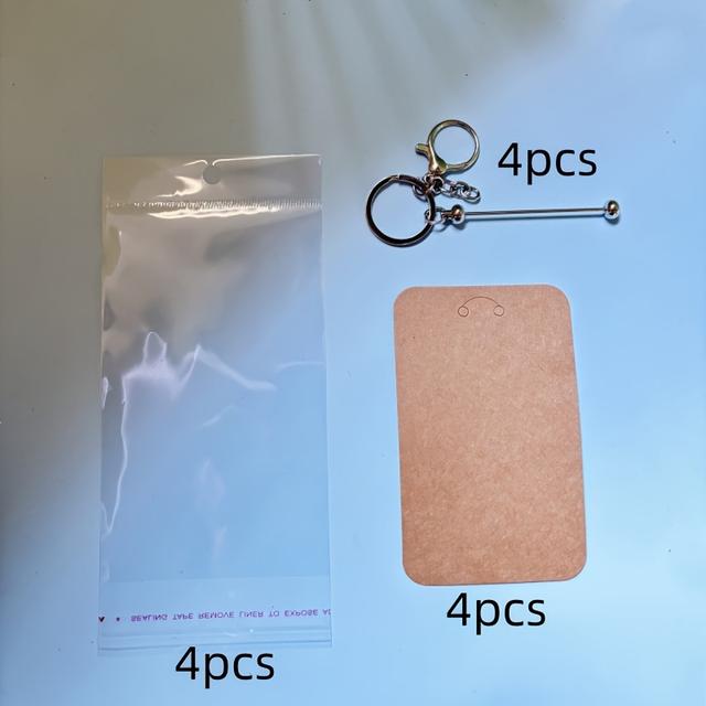 TEMU Kit de Fabricación de Llaveros de Metal Vintage de 12 Piezas con Tarjetas de Exhibición - Set de Artesanía de Joyería de Cuentas y Colgantes DIY