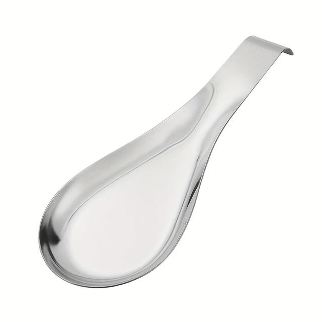 TEMU 1pc Stainless Steel Utensil Holder Plate Soup Spoon Divider Hot Pot Soup Spoon Plate Buffet Food Tongs Utensil Rack