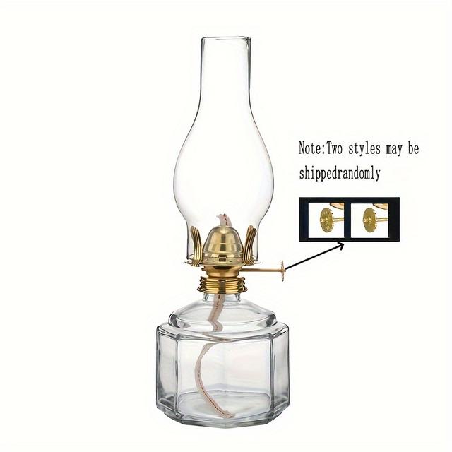 TEMU This Large-capacity Oil Lamp Features A High- Lampshade And Base Design, Suitable For Lighting In Kitchens, Living Rooms, , And Barns