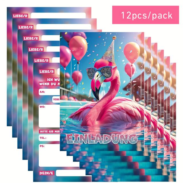 TEMU 12pcs Crow Game Birthday Invitation Card Cool Crow Birthday Invitation Card Game Party Invitation Card