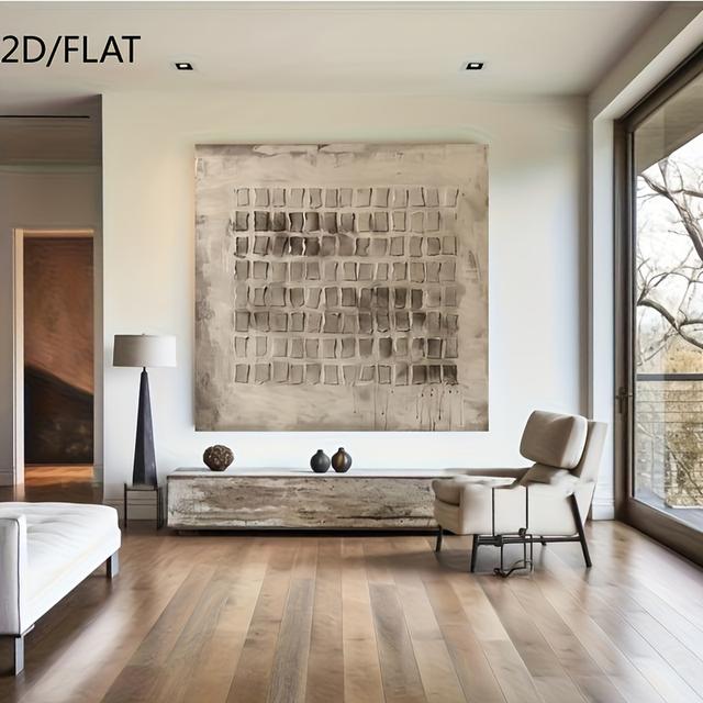 TEMU Un minimalista arte de pared beige -, ideal para decorar dormitorios, hogares, tiendas y pasillos. Esta pieza pintura al óleo moderna y , pintada a mano.