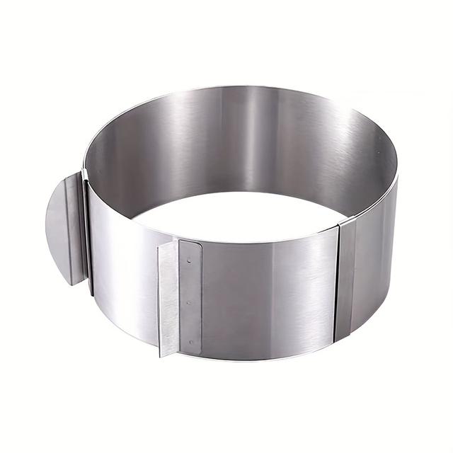 TEMU Stainless Steel Adjustable Ring Cake Pan, 6-12 Inch, Round Layer Mold, Baking Supplies, For Christmas, Halloween, Easter, Hanukkah, Thanksgiving