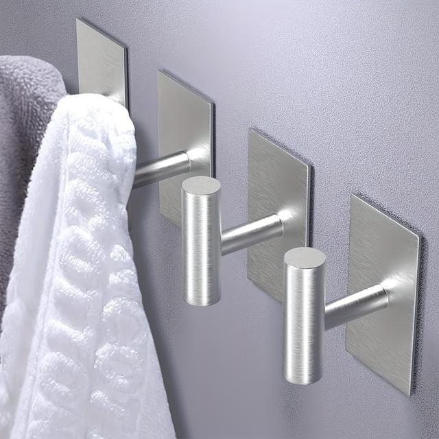 TEMU 1pc Wall Mounted Bathroom Towel Rack, Includes Hand Towel Bar, Toilet Paper Holder, Hand Towel Ring, Robe Towel Hooks, Bathroom Accessories Kit