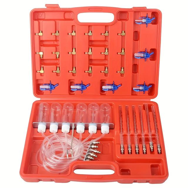 TEMU 6 Cylinder Injector Flow Meter Adaptor Set Common Rail Leak Off Test Kit, Engine Measurement, Automotive Supplies, Auto Parts
