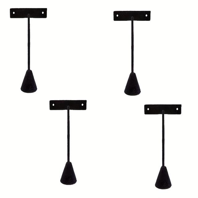 TEMU 4pcs Black Velvet Earring T Bar Stand Holder Earring Display Organizer Jewelry Towers, Single Pair Earring Display Stand