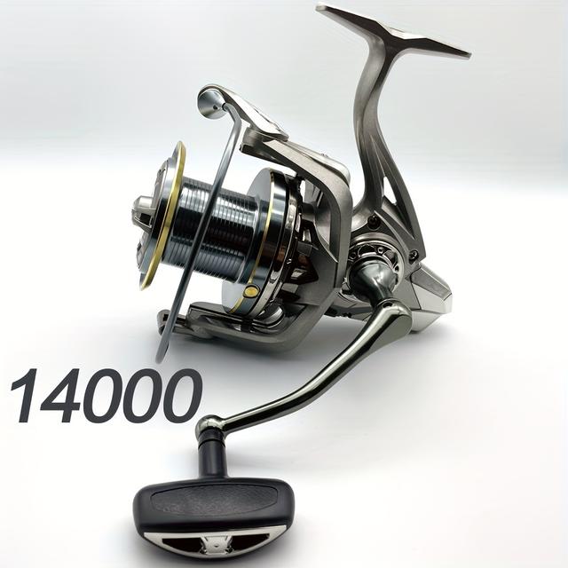 TEMU Ngk8000-14000 Model Fishing Reel, Metal Spinning Reel For Sea Fishing, Long-distance Casting, Anchor Fishing Reel, Fishing Gear, Fishing Line Reel