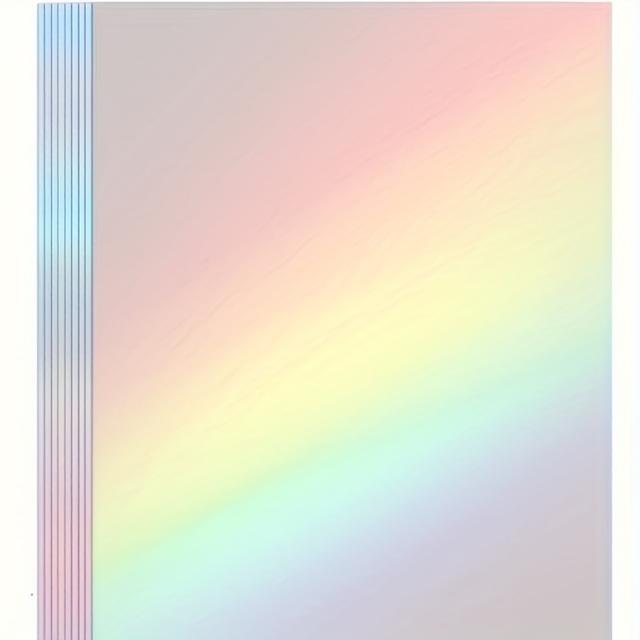 TEMU 50 High Quality Rainbow A4 (8..7 Inch) Cold Pressed Film Rainbow Holographicating Self-adhesive