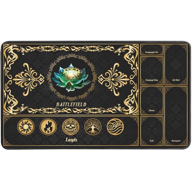 TEMU 1 alfombrilla de juego de goma duradera de 3 mm de grosor para MTG, TCG, CCG - Antideslizante, portátil con bolsa de transporte, bordes cosidos, de resolución, accesorio para juegos de mesa
