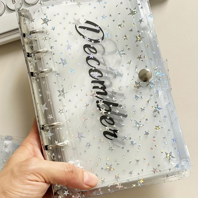 TEMU 1 Set A6 Monthly/weekly Planner Set, Portable Zipper Bags, Loose Leaf Journal Organizer Budget Agenda Book