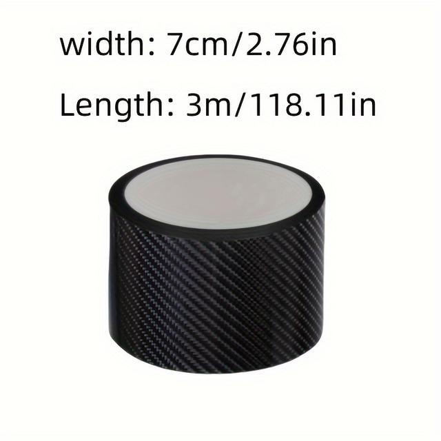 TEMU Car Door Entry Edge Guards, Sill Protector 5d Carbon Fiber Car Wrap Film Automotive Self-adhesive Anti-collision Film Fits For Most Cars Accessories