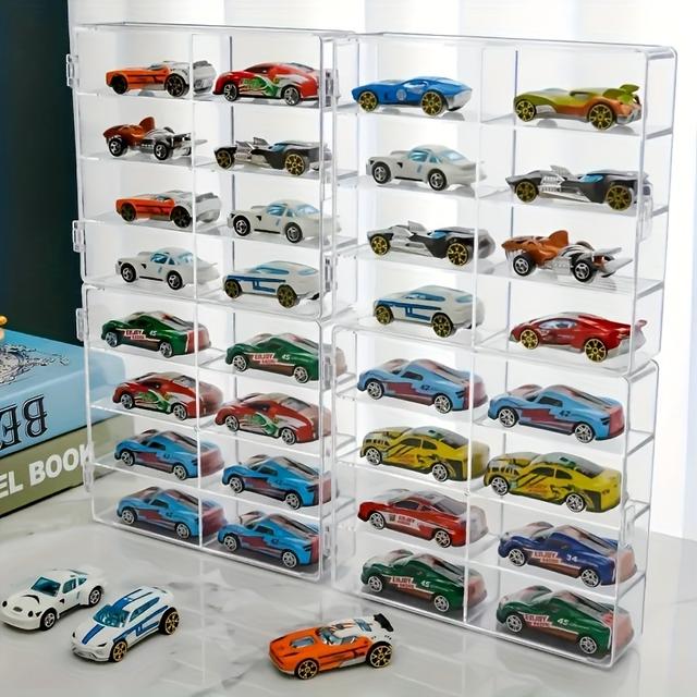 TEMU A Display Box For 1/64 Scale Matchbox Car Models That Holds 32 Toy Cars, Featuring A Dust-proof And