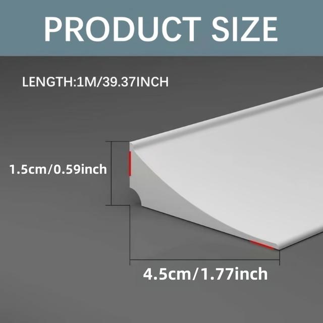 TEMU 1 Roll 1 Meter/39.37 Inch Self-adhesive Water Stopper Strip, Sink And Basin Sealant Tape For Wet-dry Separation Grout Decoration