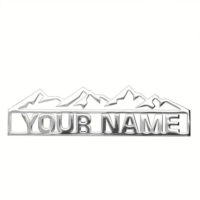TEMU Personalized Car Badge Emblems With Reflective Matte Letters For Automotive Enthusiasts, Durable Metal Stick-on Emblems And Badges For The Sides
