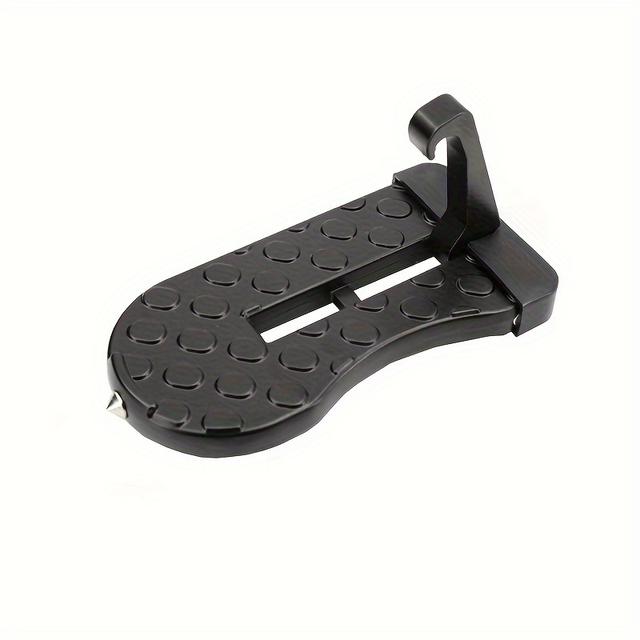 TEMU Gancho Dobrável para Porta de Carro, Multifuncional Universal com Trava e Pedal em Liga de Alumínio para Segurança no Teto do Veículo