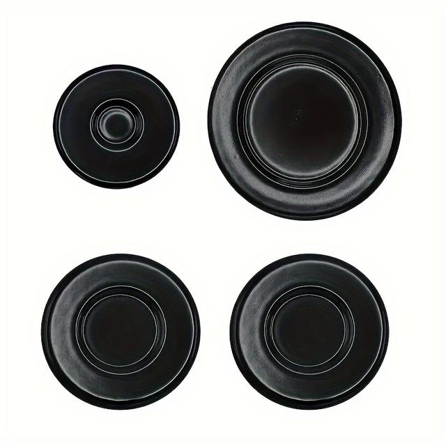 TEMU Conjunto de 4 cubiertas para quemadores de cocina compatibles con cocinas - Tapas de repuesto duraderas, no requieren pilas, paquete con opciones de 55 mm, 75 mm mm