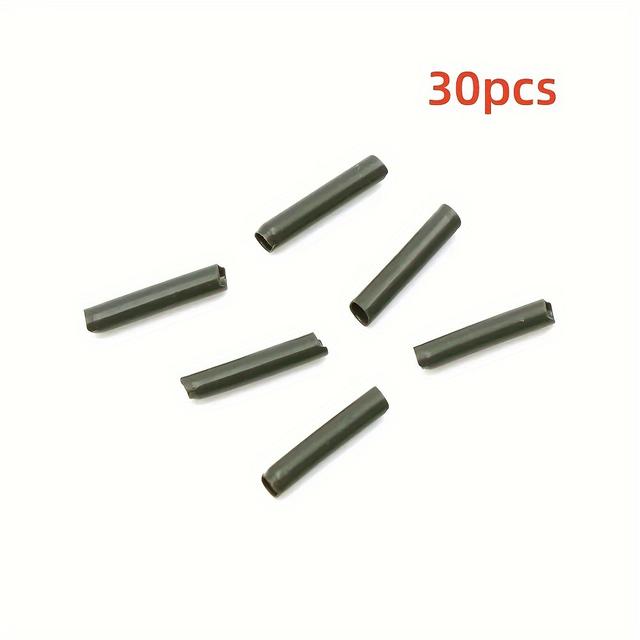 TEMU 30pcs/60pcs Carp Fishing Hook Sleeves Ronnie Spinner Rig Swivel Fishing Accessories Carp Bait Boilie Heat Shrink Tube Terminal Tackle
