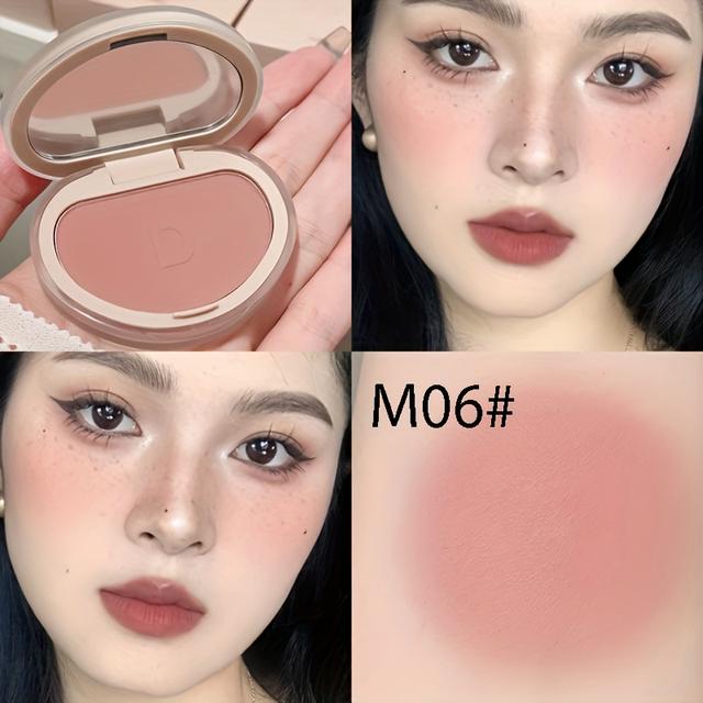 TEMU Facial Honey Powder Blush Creamy Texture Lightweight Non Blusher Long Lasting Waterproof Sweet Color Contain Plant Squalane