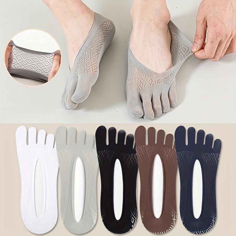 TEMU 5 de Calcetines Hombre Verano Transpirables con Diseño de Malla - Calcetines Invisibles Ligeros para Deporte y Casual, Lavable a Máquina (5 Colores), Material Transpirable