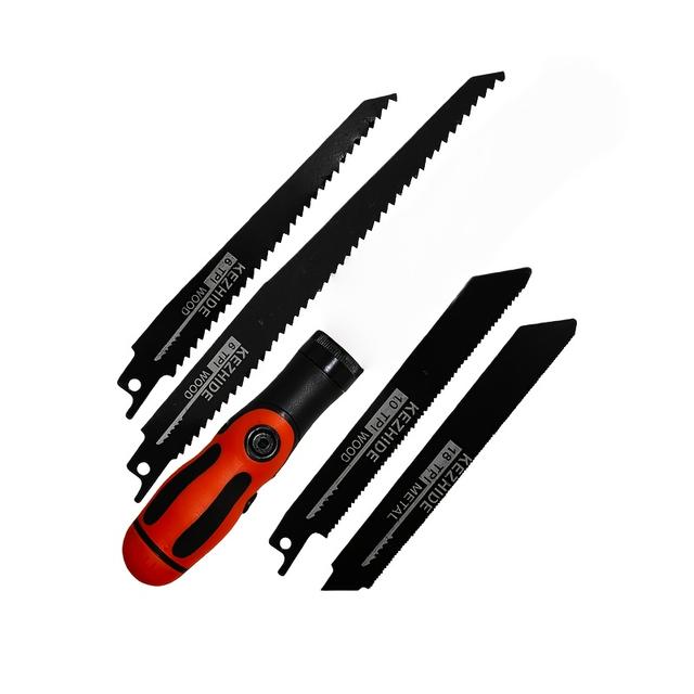 TEMU Reciproceringssågset för Hemmabruk – Snabb Skärning av Trä, Metall och Plaströr med Kompakt Handsåg